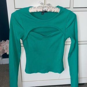Lulu's Leisurely Looks Ribbed Cutout top